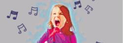 Plakatausschnitt Singendes Mädchen